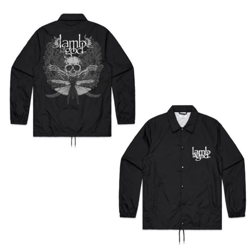 JAKET COACH BAND LAMB OF GOD | COACH JAKET BAND METAL LOG | JAKET METAL DISTRO PRIA | JAKET PARASUT 