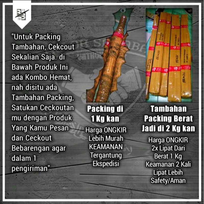 

Tambahan packing dus keras