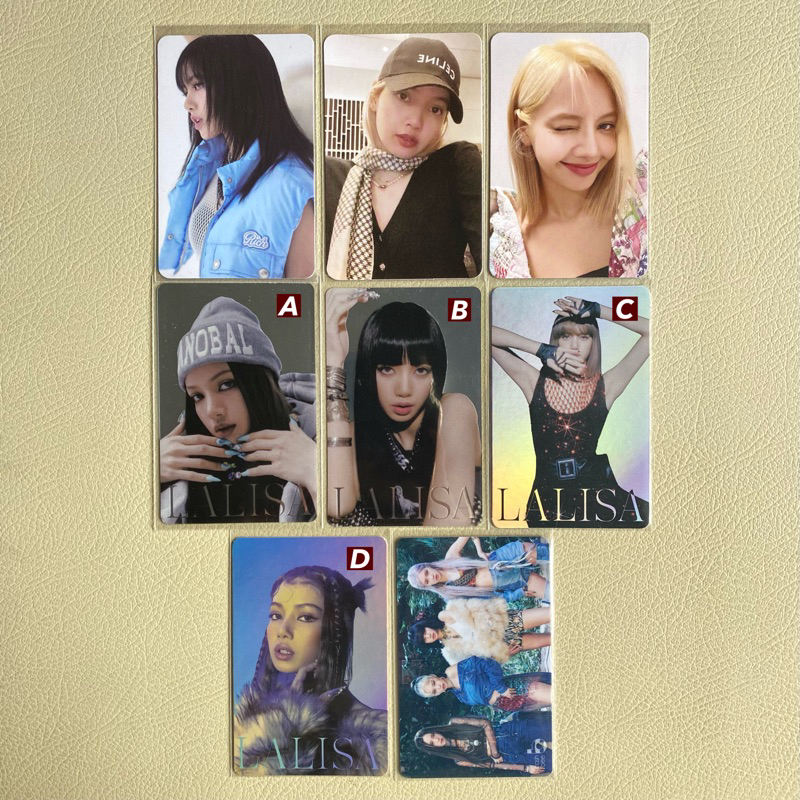 BLACKPINK LISA PHOTOCARD — born pink seoul concert tour album lucky draw booth ld holo hologram, bla