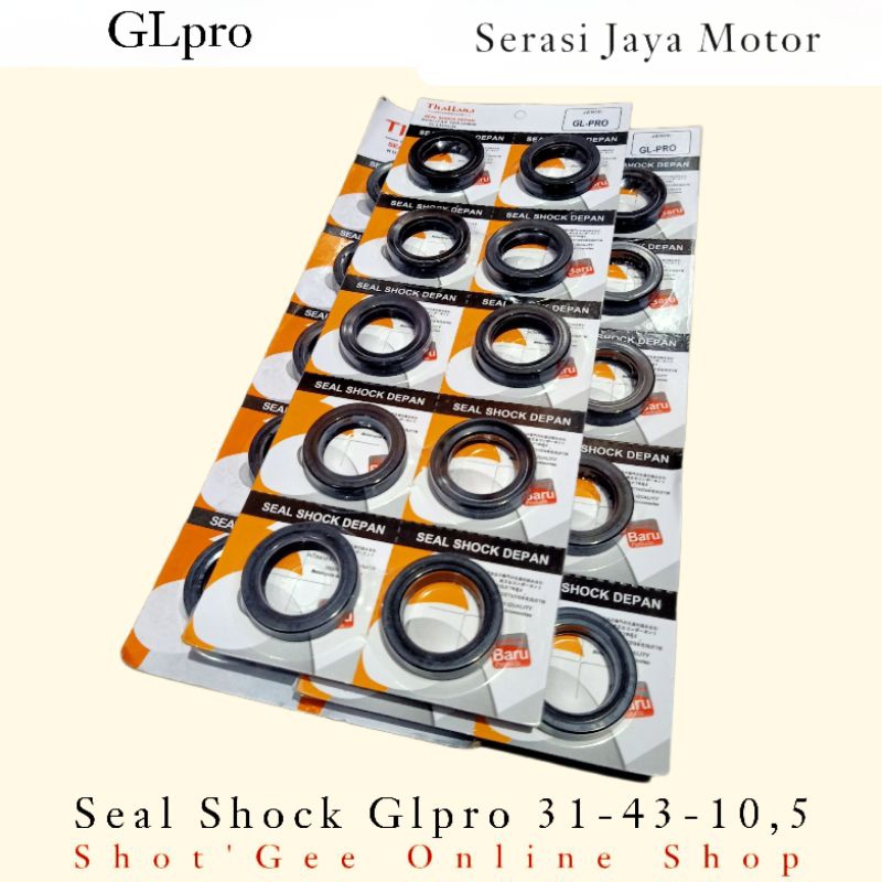 HARGA 1PCS/1BIJI SEAL SHOCK DEPAN GLPRO 31-43-10,5 GLPRO/MEGAPRO OLD NEW/CB150R/VERZA/GL MAX