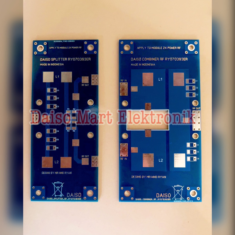 PCB SPLITTER DAN COMBINER BOSTER PEMANCAR FM VHF BLUE