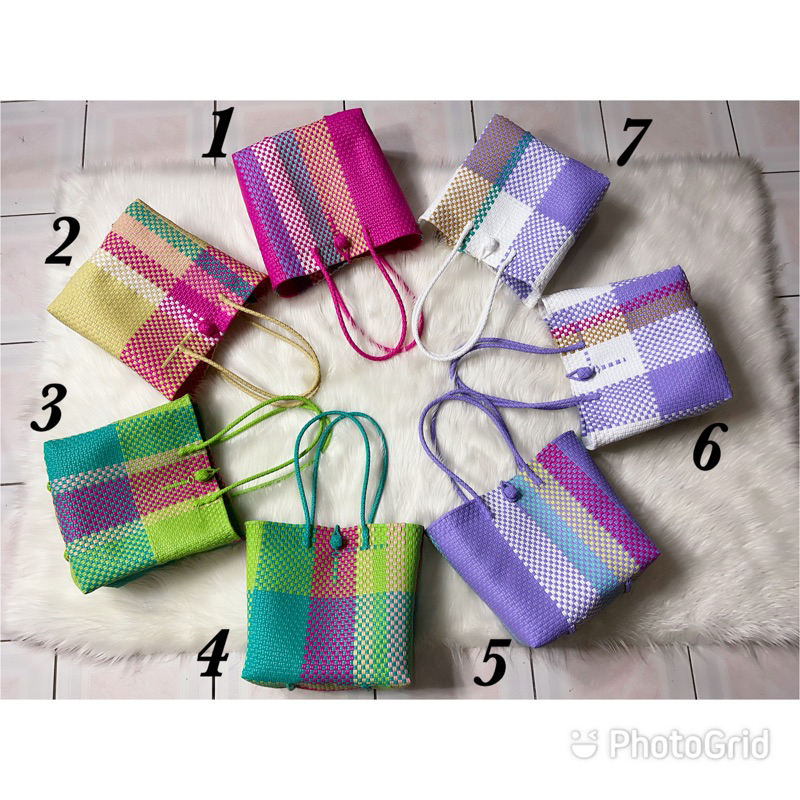 (TANPA ACCESORIES) SIZE M TOTEBAG 2 LINE Tas jali Tas Jaly Tas Anyaman Plastik Premium 2 Line