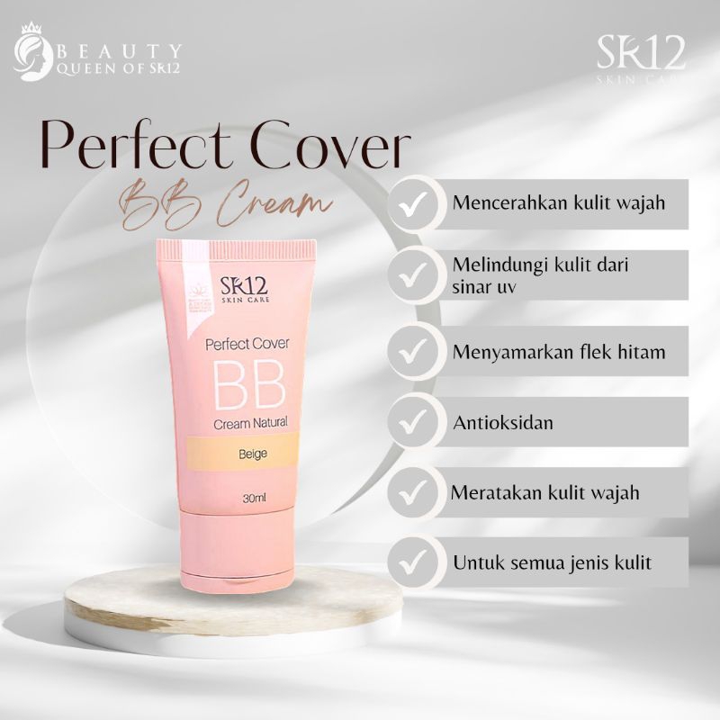 Alas Bedak Perfect Cover BB Cream Natural BB Krim Cream Pencerah Wajah Krim Muka Alas Bedak Penganti