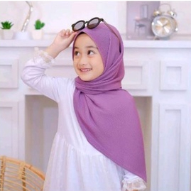 NUZ HIJAB PASHMINA PLISKET ANAK/ HIJAB ANAK PLISKET 150X45CM