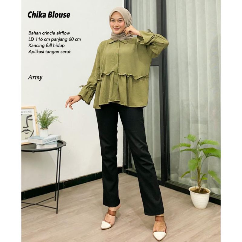 Blouse JUMBO Airflow Lengan Puff - CHIKA BLOUSE //JF5455