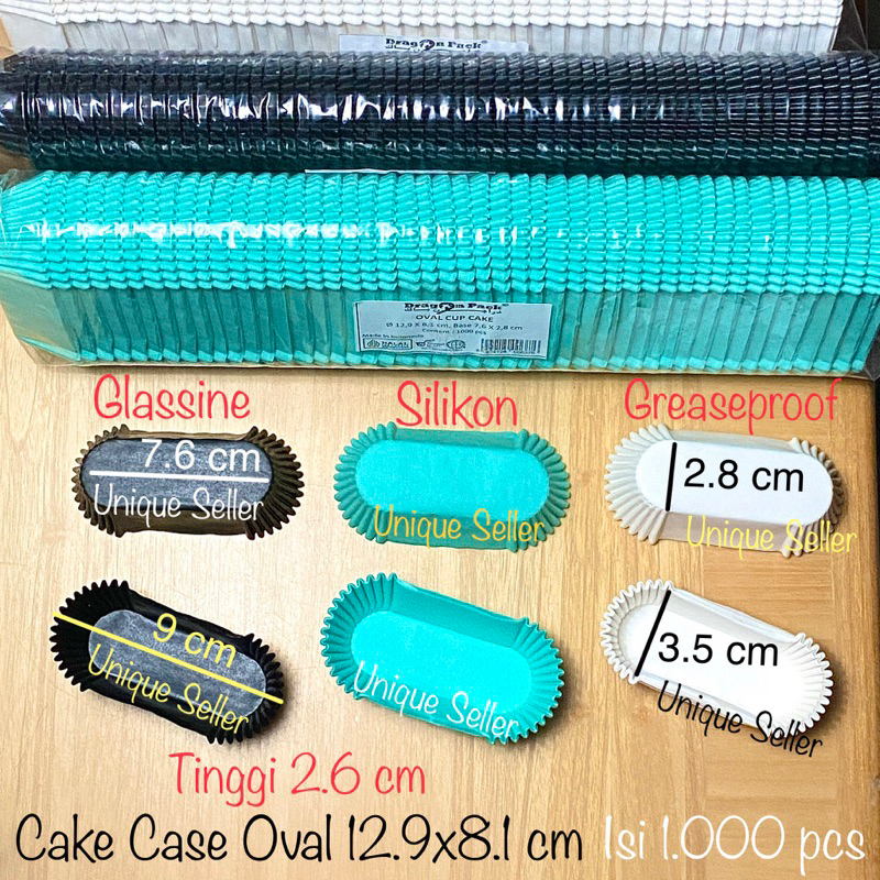 [1000 pcs] Kertas Alas Risol Risoles Oval 12.9x8.1 cm Medium PUTIH HIJAU HITAM GLASSINE DRAGON PACK / Paper Cake Case Oval Medium Putih Polos 129x81 cm / Paper Cupcake Case Oval DRAGON PACK Medium Putih Polos 12.9x8.1cm 13x8cm bukan DIVA