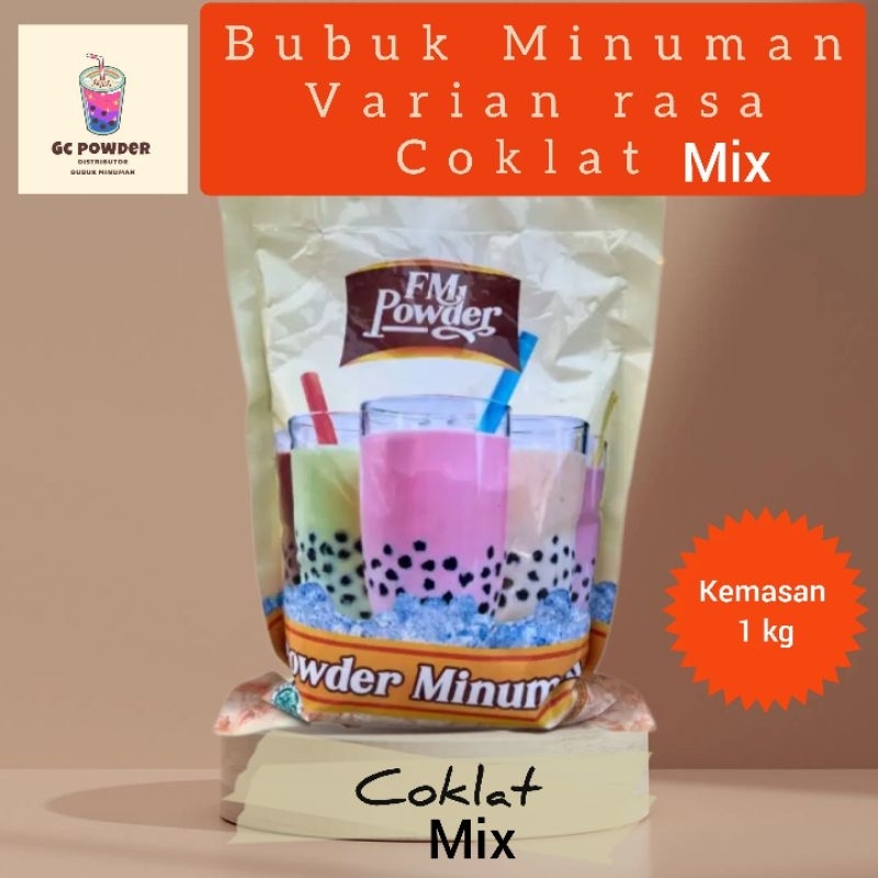 

FM POWDER Serbuk Minuman Bobba Kekinian Varian Coklat Mix kemasan 1 kg
