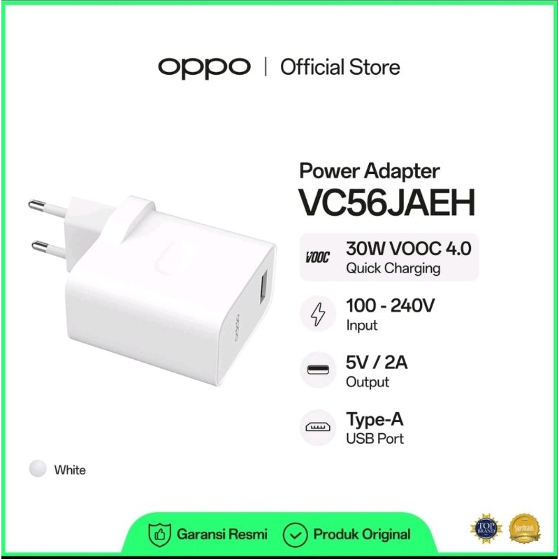 OPPO 30W VOOC Power Adapter Quick Charger