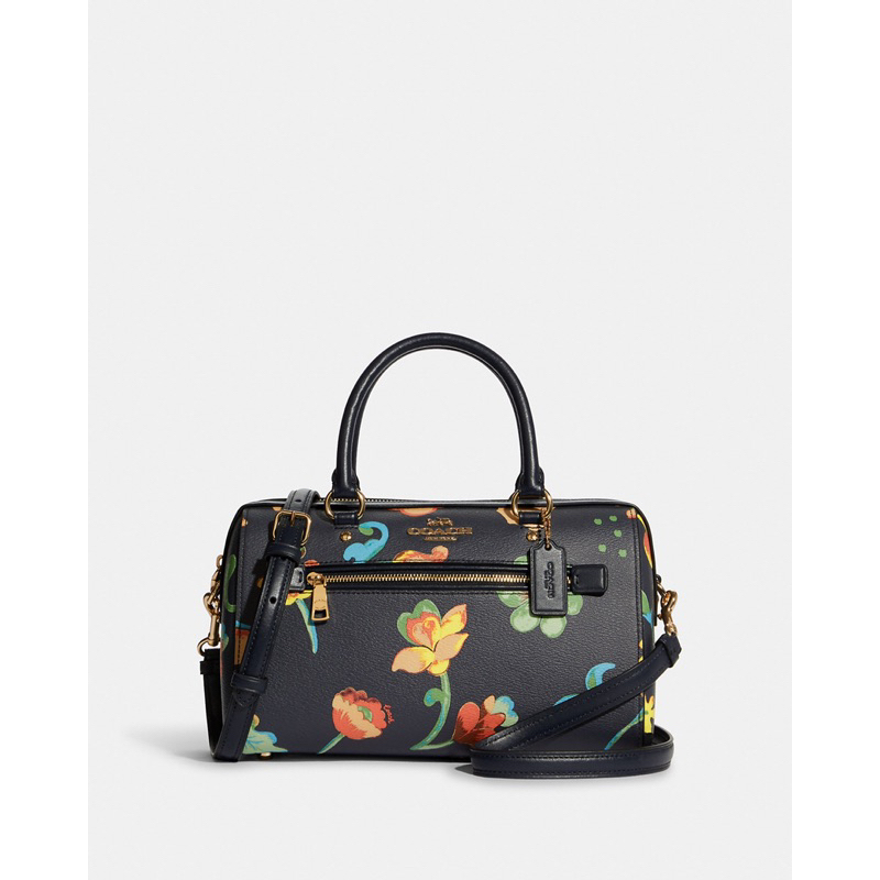 Coach Rowan Satchel With Dreamy Land Floral Print (C8617)