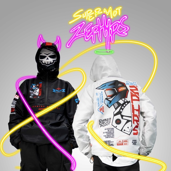 Jacket Bomber Windbreaker SUPERMOTO Racing Zephyrs