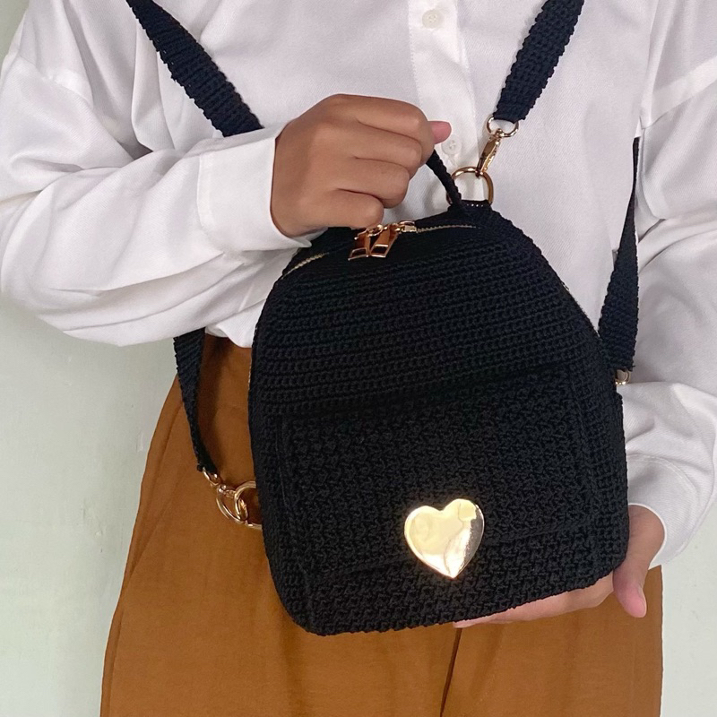 ransel rajut | tas rajut ransel | tas wanita | tas korea | tas handmade | crochet backpack | tas ran