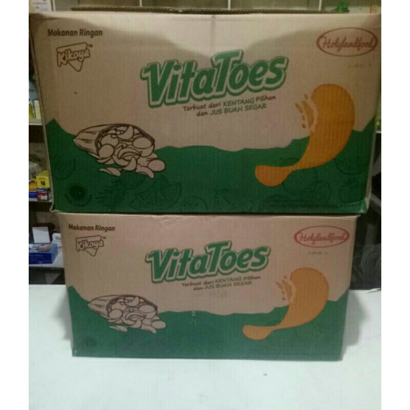 

Keripik Kentang Vitatoes cemilan / snack vita toes enak dan murah 1 Dus / Karton 10 Pak isi 10 Pcs (100Pcs)