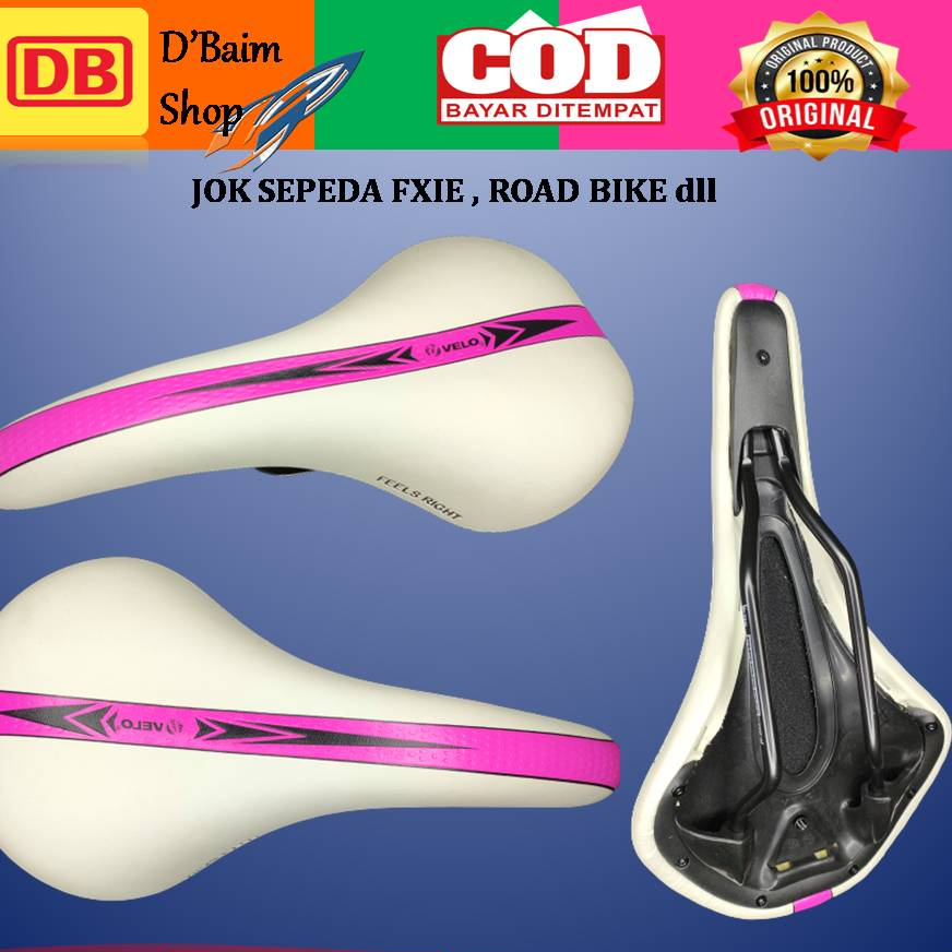 Sadel sepeda Jok Sepeda Road Bike Fixie Kualtas Super Putih United Velo