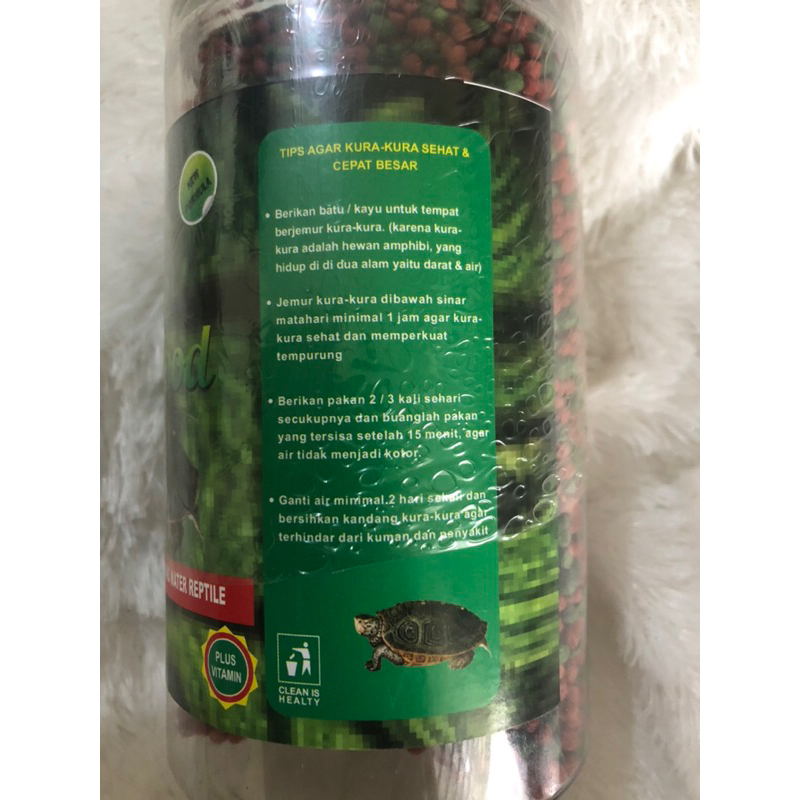 Pelet Pakan Makanan Kura Kura Reptil Amfibi Tortoise 2mm HSW Turtle Food 3in1 350GR