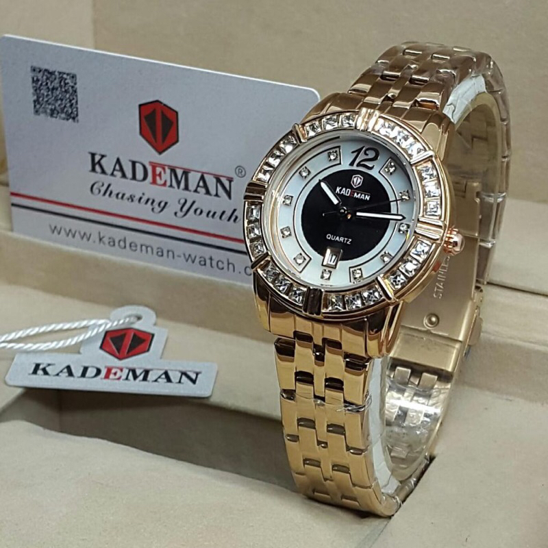 jam tangan permata kademan wanita K830L water resistand