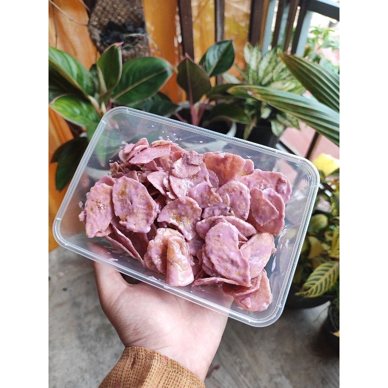 

Kripik pisang lumer rasa Taro