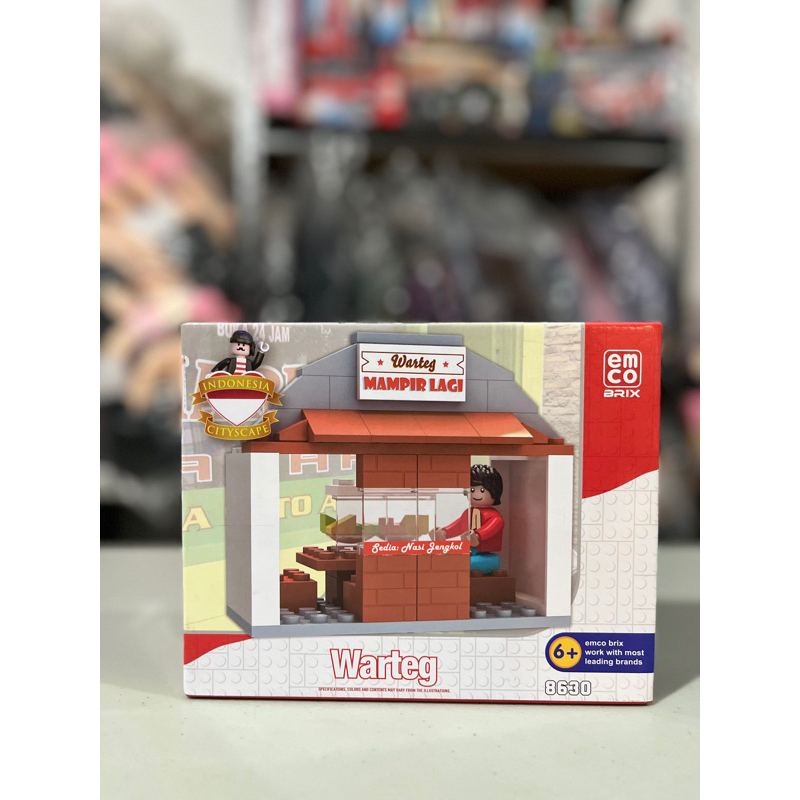 EMCO Brick Seri Warteg 8630 | Mainan Anak Bayi PAUD TK SD Balok