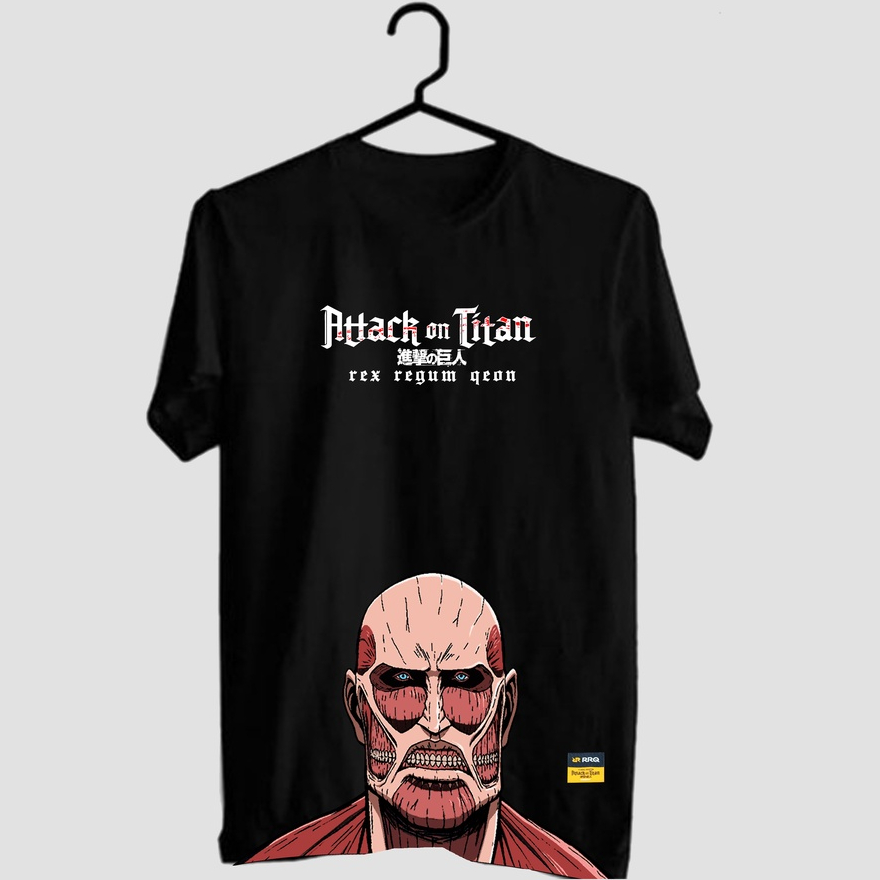 Kaos Baju Tshirt RRQ x Attack on Titan Wall Titan | AOT RRQ UNOFFICIAL.