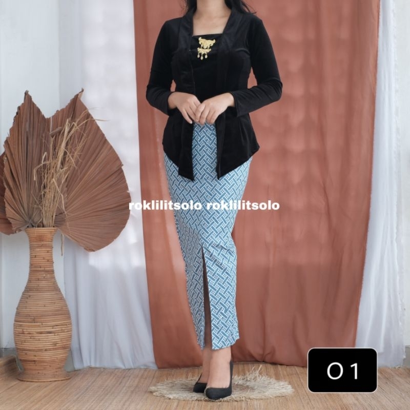 Rok span batik / rok kondangan belah depan / bawahan kebaya