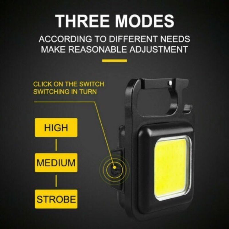 MJ88 LAMPU LED EMERGENCY KEYCHAIN MULTIFUNGSI/ LAMPU CAMPING CAS USB GANTUNGAN MAGNET SUPER MURAH