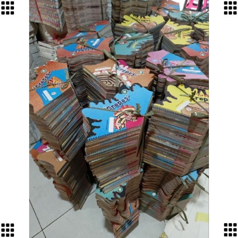 

500 LEMBAR KEMASAN CREPES PAPER CRAFT UKURAN 15 × 17,5 CM | KERTAS LEKER CRISPY HIGH QUALITY | BOX LEKKER WAFFLE CROFFLE PRODUK TERBARU | ARINA SHIVA GROUP 1806