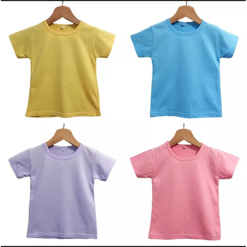 [ BISA COD ]Kaos polos anak murah/Baju atasan polos anak perempuan dan laki-laki cowok cewek unisex baju oblong anak