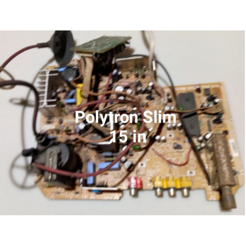 Mesin TV POLYTRON SLIM 15 inci.ic hbt 00-04G.lihat Vidio tes nya