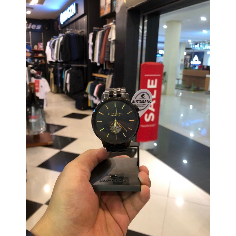 Jam Tangan Rip curl detroit automatic black gold