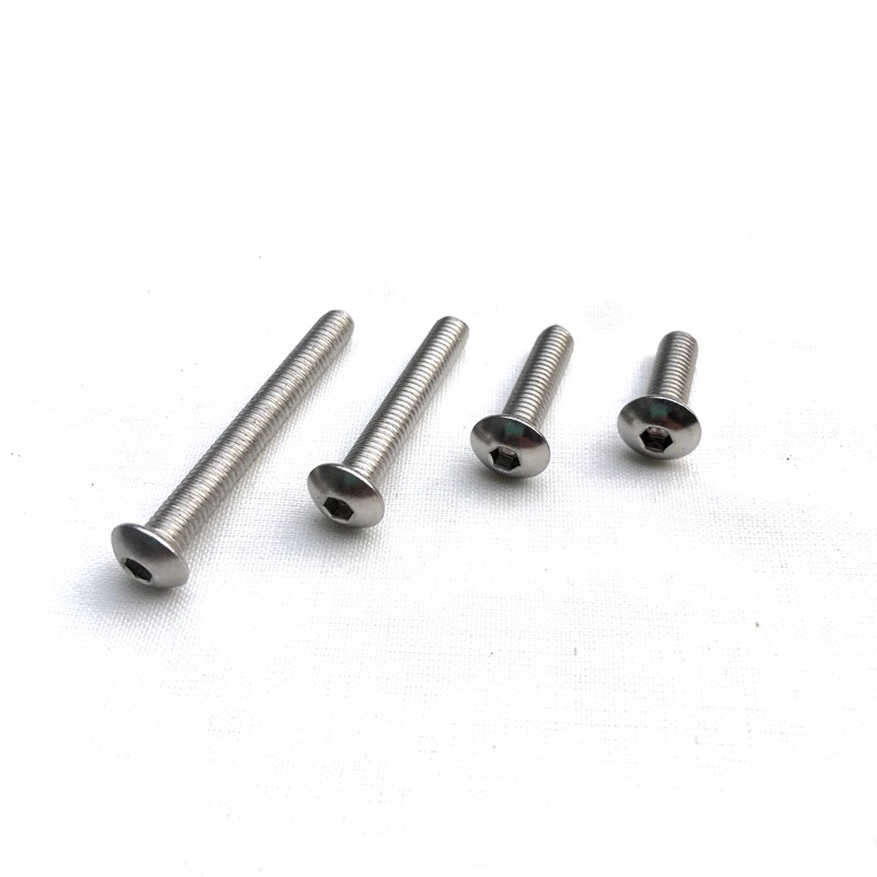 Baut L Button M5 x 10 (1 cm) Stainless Steel 304 Kunci L 3 /Drat 8 /Baut Payung
