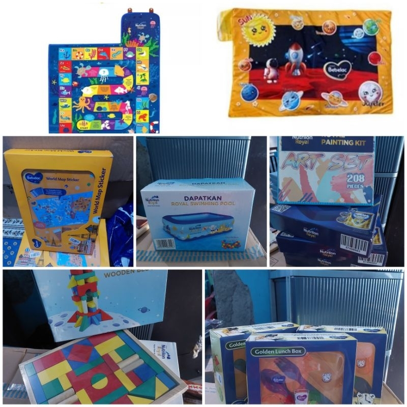Nutricia Nutrilon Bebelac Lactamil Gimmick / Playmat / Wooden Toys / Art Paint / Lunch Box / Organiz