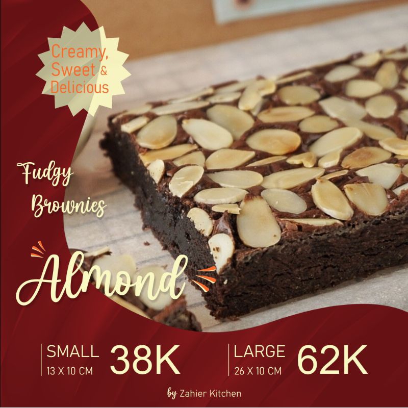 

FUDGY BROWNIES ALMOND DARK COKELAT PANGGANG