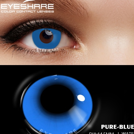 【COD】BLUE SOFTLENS BIG EYE Soft Colored Contact lens Yearly Use Cosplay Ensa Mata Soflen Mata