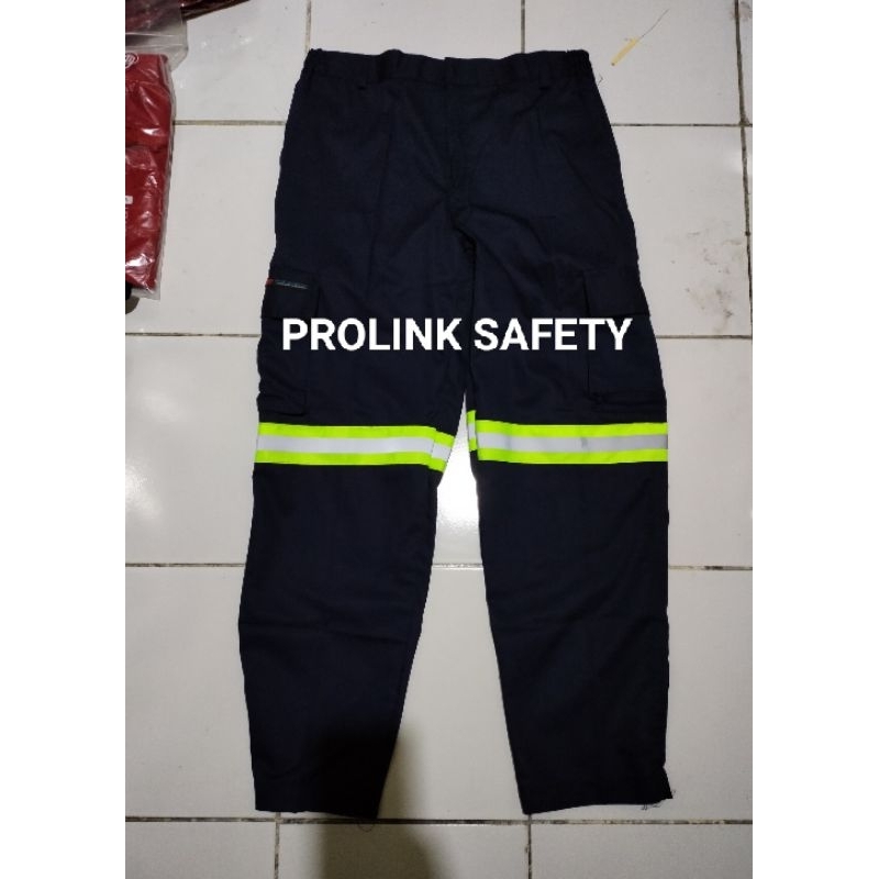 CELANA SAFETY BIRU HITAM DONGKER DLL  SCOTLIGT BESAR