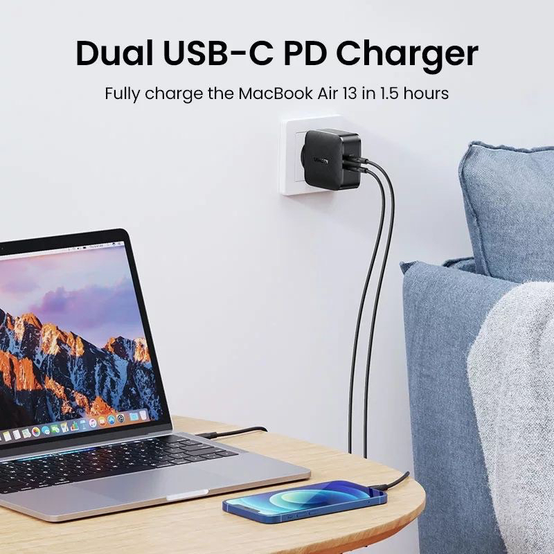 ugreen charge 66w pd dual usb type c 70867