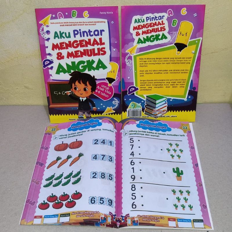 Buku Aku Pintar Mengenal dan Menulis Angka untuk Anak Usia 4-6 Tahun