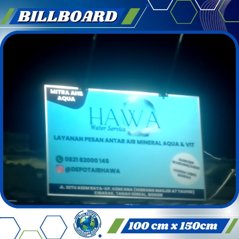 PAPAN NAMA TOKO / BILLBOARD 100CM X 150CM ( HARGA SUDAH TERMASUK PASANG )