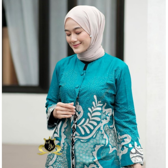 Baju Batik Wanita Modern Tunik Batik Wanita Atasan Batik Kerja Kantor Wanita