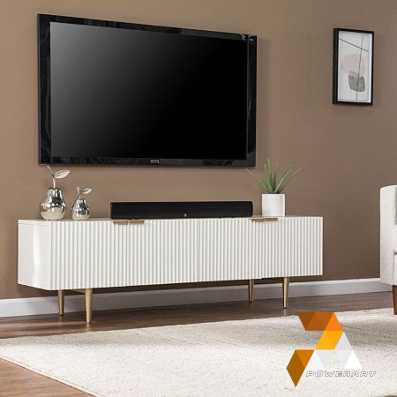 Meja TV Minimalis Modern Duco Putih Kabinet TV modern Bufet TV Cat Duco Putih Rak Tv