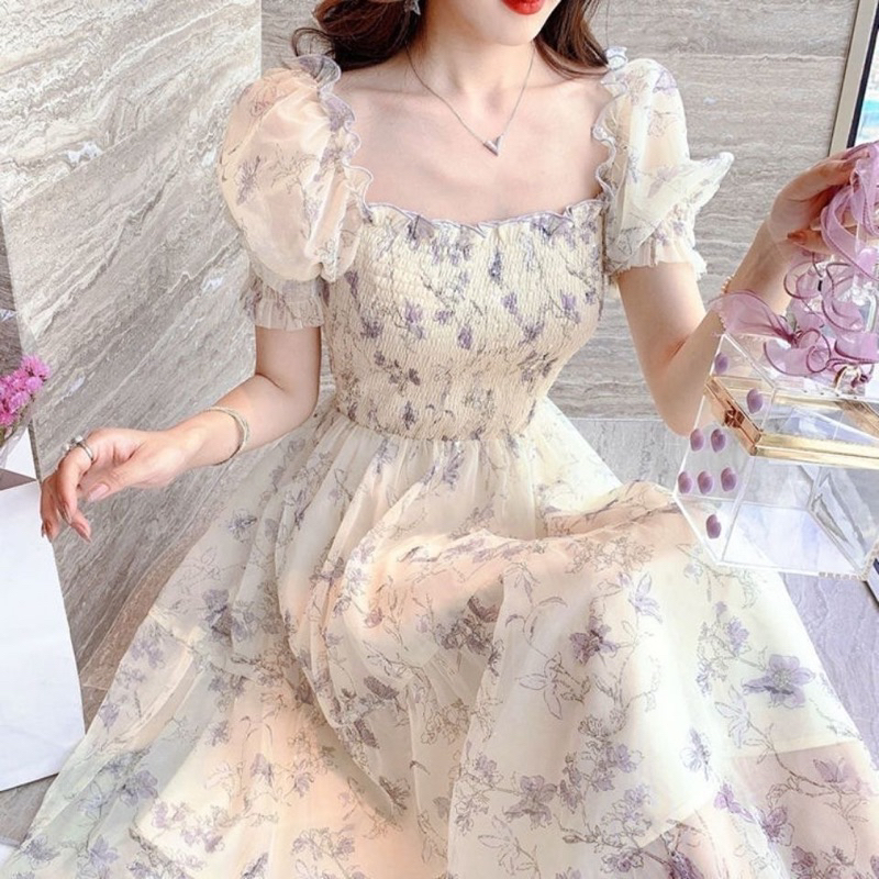 Show Thin Chifon Floral Dress M335