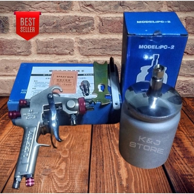 LISSON W-71 600 CC | REPLACE ANEST IWATA W101 | PROFESSIONAL SPRAY GUN | SPRAY GUN TABUNG BAWAH | NO