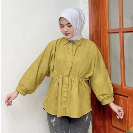 ALYA SHIRT / KEMEJA KERUT DEPAN / KEMEJA ALYA CRINKLE BLOUSE