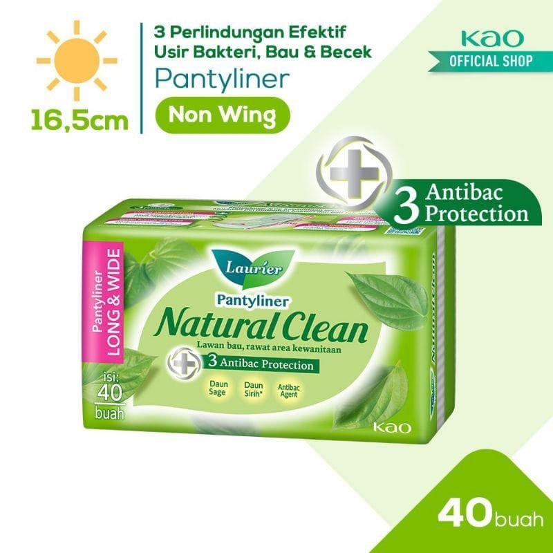 Laurier Pantyliner Natural Clean Long 16cm-40s