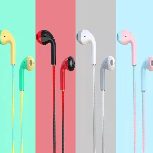 Headset Macaron Two Tone U24 HiFi Audio Mate Color | Earphone Macaron U24 2 Warna