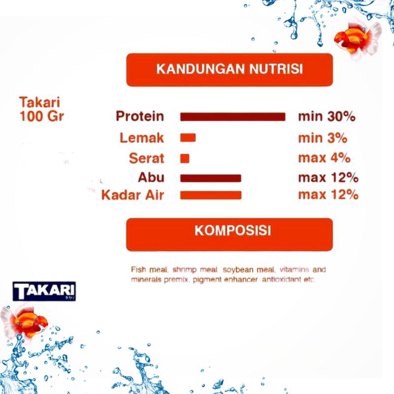 Makanan ikan hias TAKARI 100GR