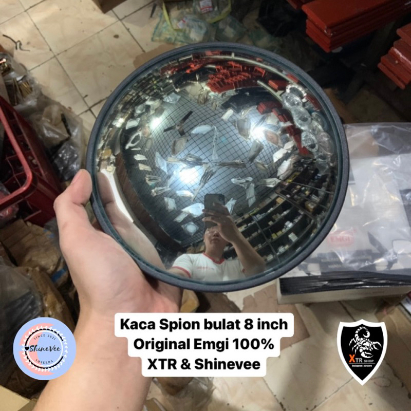 Spion bulat 8inch Kaca spion bundar Kaca Spion 1108 original Emgi 100% wide angle mirror L300 Truck