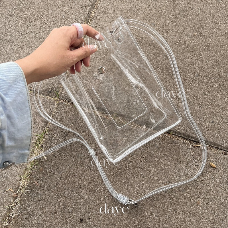 DAYE - Tas PVC Transparan | Tas Konser Kpop | Korean Bag | Sling Bag | Transparent Bag | Clear Bag