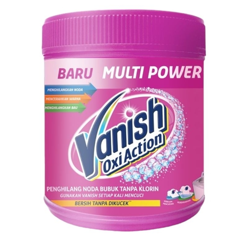 Vanish Oxi Action 400gr Deterjen Bubuk Penghilang Noda Pakaian Powder 400 gr Kemasan Baru