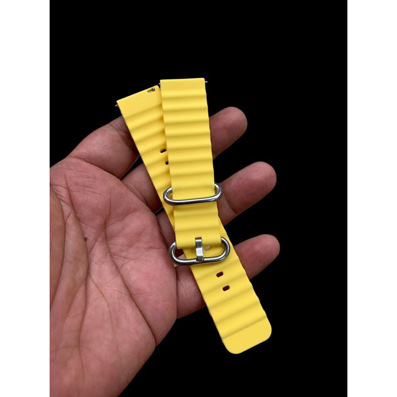 Strap tali jam tangan Silicon New model Smart watch lug 22mm kuning