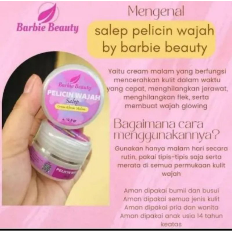 Salep Pelicin Wajah Barbie beauty BPOM aman busui bumil Night Cream Barbie Beauty