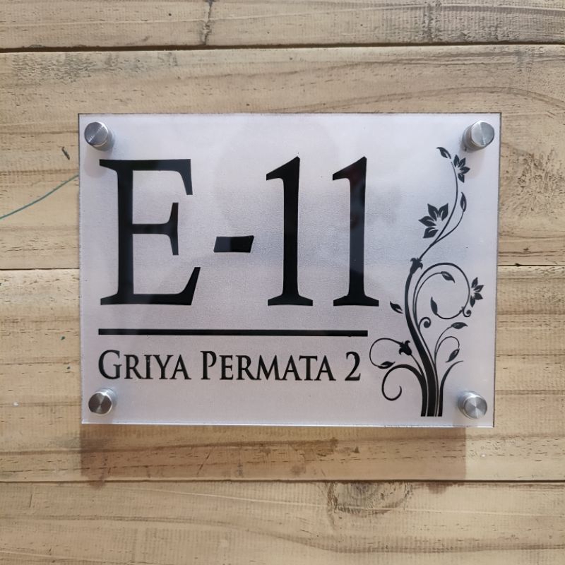 nomor rumah cantik elegan bahan acrylic, mewah